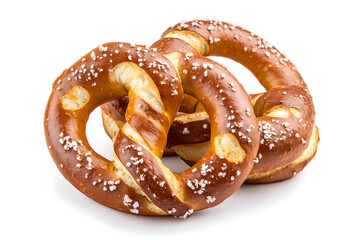 Delicious fresh baked bun isolated on white background