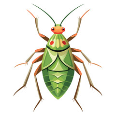 An Aphid Minimalist vector illustration isolated on a white background