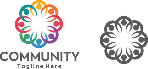 Community Logo Icon Community human Logo Abstract Community people support logo