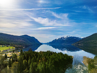 Norwegen, Norway, Tinnsja, Tinnsjå, See, Lake, River, Fluss, Episch, Wasser, Water, Deep, Düster,...