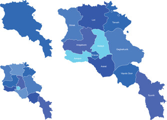 ARMENIA MAP with its administrative divisions and regions