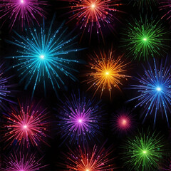 Naklejka premium fireworks in the night sky