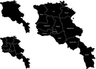 ARMENIA MAP with its administrative divisions and regions