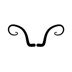 Animal horns icon, logo isolated on white background