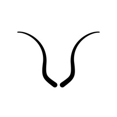 Animal horns icon, logo isolated on white background