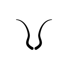 Animal horns icon, logo isolated on white background