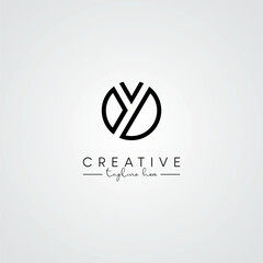 Modern Minimal Artistic Letter Y Logo Design. Initial Based Letter Logo Vector.