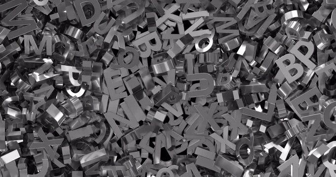 3D Letters On Alpha Channel
