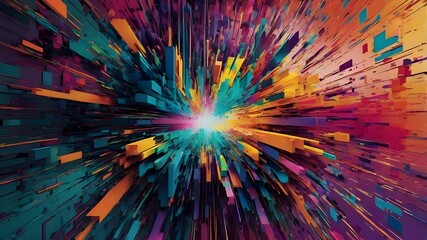 The abstract formation, with its jagged edges and multitude of colors, captivates the eye and draws the viewer in.