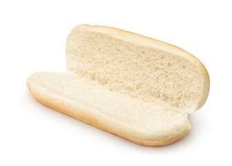 Splitted empty hot dog bun