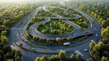 exploring efficient highway interchange design options, integrating engineering solutions for enhanced safety and traffic flo