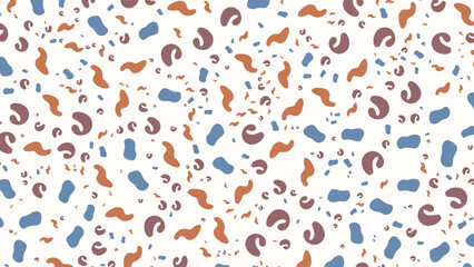 SEAMLESS HAND DRAWN DOODLE BLOB SHAPES PATTERN TEXTURE COLORFUL TEMPLATE ABSTRACT BACKGROUND TRENDY DESIGN VECTOR