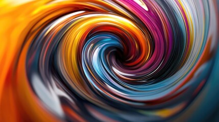 Fototapeta premium Pulsating lines of color swirling and twisting into a continuous, abstract loop.