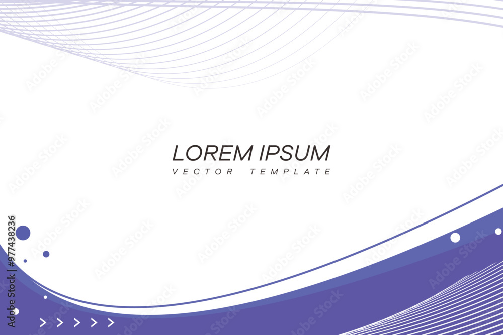 Poster abstract template purple and gray curve on square pattern white background vector template eps 10
