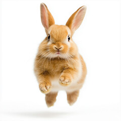 Obraz premium Bunny Jumping Isolated