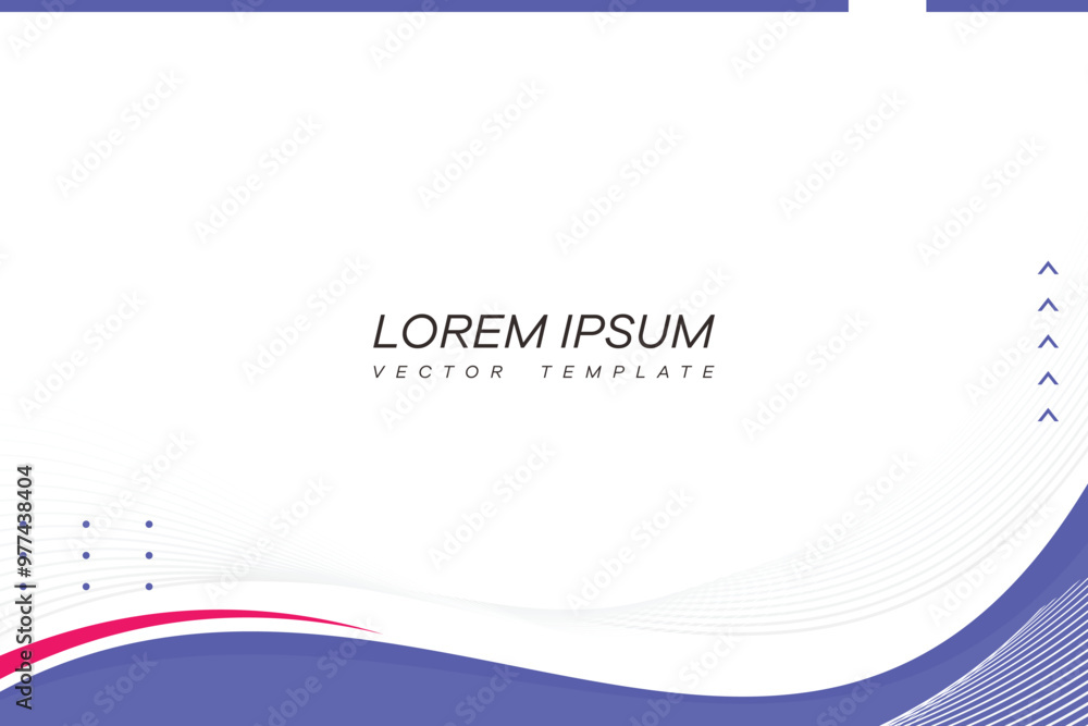 Poster abstract template purple and gray curve on square pattern white background vector template eps 10