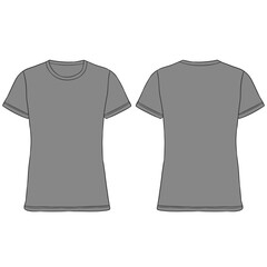 gray women tshirt mockup