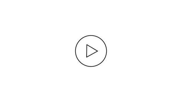 video player icon animation on background .anything video play button icon animation