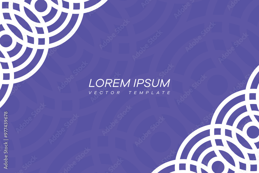 Poster abstract template purple and gray curve on square pattern white background vector template eps 10
