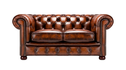 Red leather sofa 
