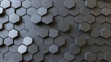 Hexagonal, 3D Wall background with polished tiles. Concrete block wallpaper with polished tiles.