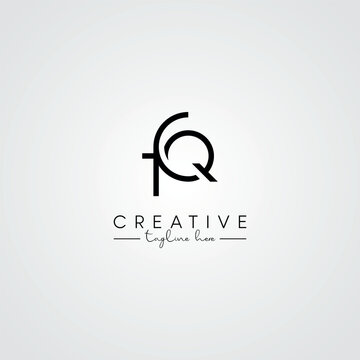 Abstract Minimal Artistic Letter FQ QF Logo Design. Initial Based Letter Logo Vector.