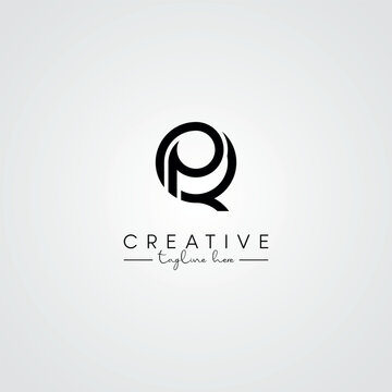 Abstract Minimal Artistic Letter PQ QP Logo Design. Initial Based Letter Logo Vector.