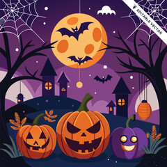 Halloween concept illustration design 