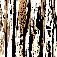 brush leopard line abstract background pattern design 