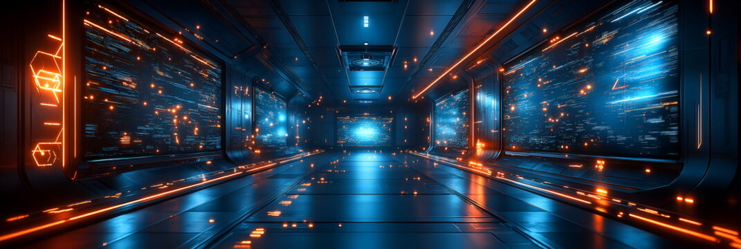 8k, widescreen, wallpaper, paranoma futuristic scene, Transparent logistic system, sci-fi technology