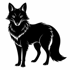 Fox Black vector silhouette