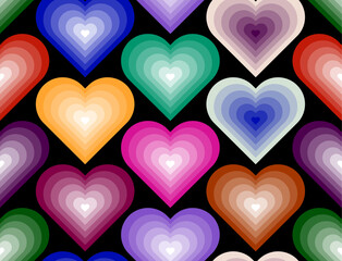 full color heart pattern design background texture print