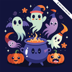 Halloween concept illustration design 