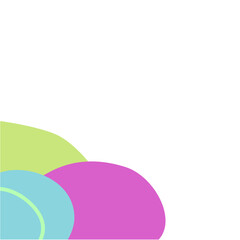 Abstract curve fluid elements for frame isolated on white background. Vector blobs set.