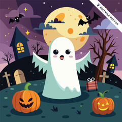 Halloween concept illustration design 