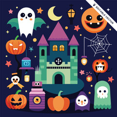 Halloween concept illustration design 