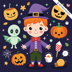 Halloween concept illustration design 