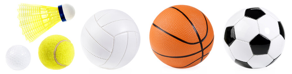 Balls isolated on white background without shadow - Ball Sport P