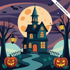 Halloween concept illustration design 