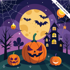 Halloween concept illustration design 