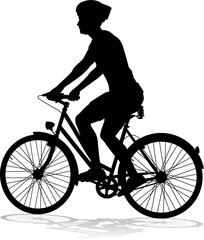 Bike and Bicyclist Silhouette