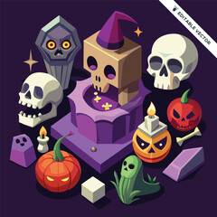 Halloween concept illustration design 