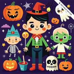 Halloween concept illustration design 