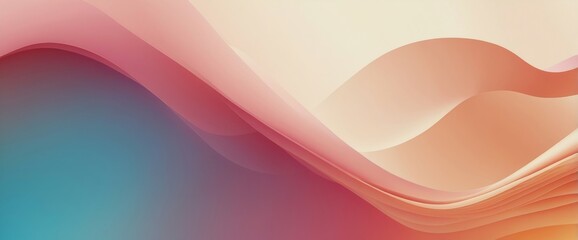 Abstract background with soft waves and gradient colors.