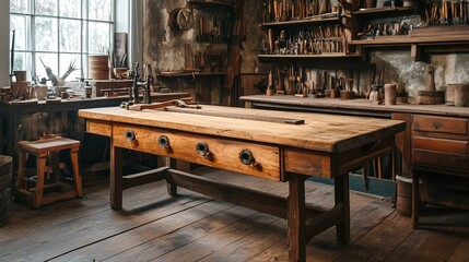 vintage woodworking shop ideas featuring DIY projects like a handcrafted bench and the art of using hand tools for home decor
