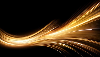 Golden Light Streams in a Dark background