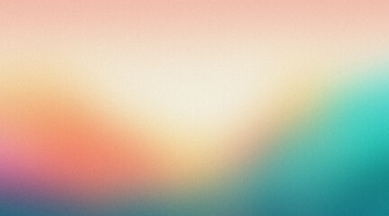 yellow orange teal green psychedelic grainy gradient color flow wave background for music cover or dance party poster design