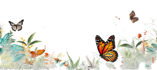 Border flower decorated background 