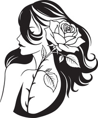Women Rose Vector illustration Use logo T-shirt
