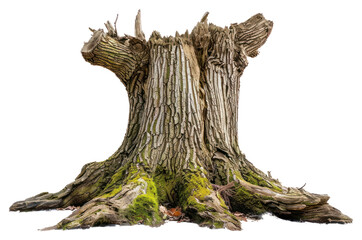 Fototapeta premium PNG Ancient tree stump isolated background